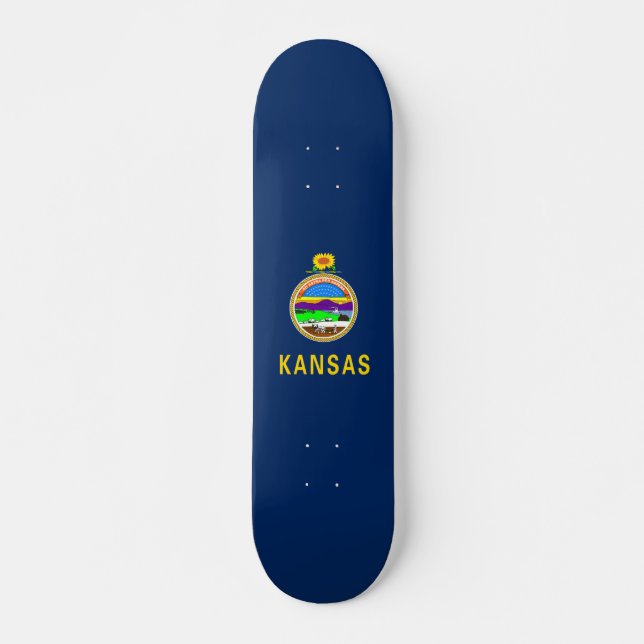 Skateboard Drapeau du Kansas (Devant)