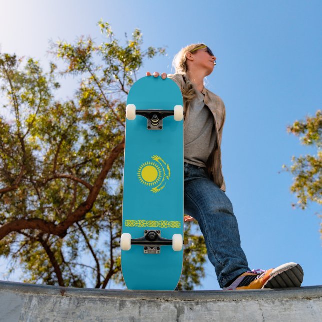 Skateboard Drapeau du Kazakhstan (Extérieur 1)