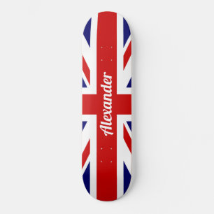 Skateboard Drapeau du Royaume-Uni / Union Jack   Personnalisé