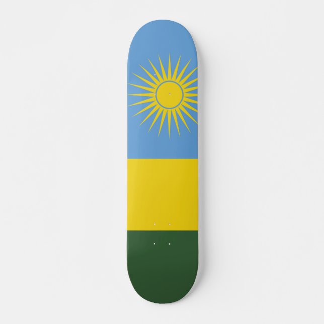 Skateboard Drapeau du Rwanda (Devant)