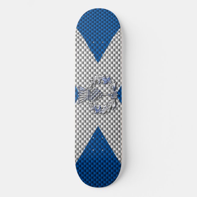 Skateboard Drapeau écossais en fibre de carbone (Recto)