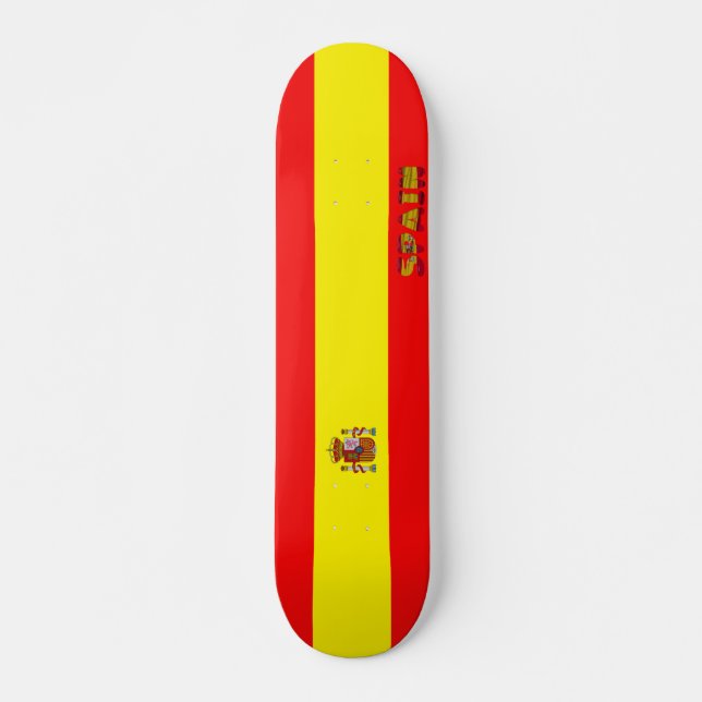 Skateboard Drapeau espagnol (Devant)
