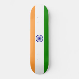 Skateboard Drapeau indien (Inde) (Pays d'Asie du Sud) (Bharat