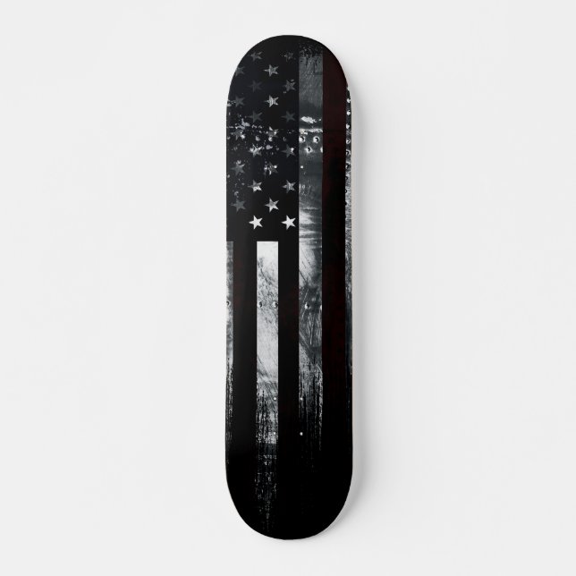 Skateboard Drapeau industriel américain Grunge (Devant)