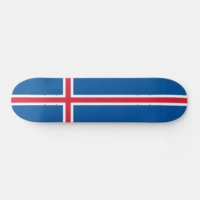 Skateboard Drapeau Islande (Horz)