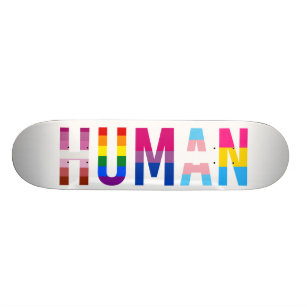 Skateboard Drapeau LGBT HUMAN Mois Gay pride Transgenre