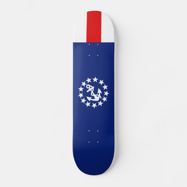 Skateboard Drapeau nautical américain du yacht (Recto)
