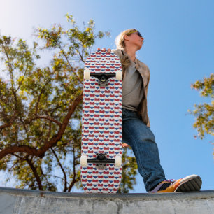 Skateboard Drapeau néerlandais Couleurs Coeurs Motif Patrioti