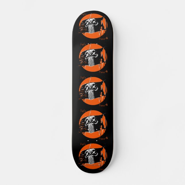 Skateboard Drapeau noir (Recto)