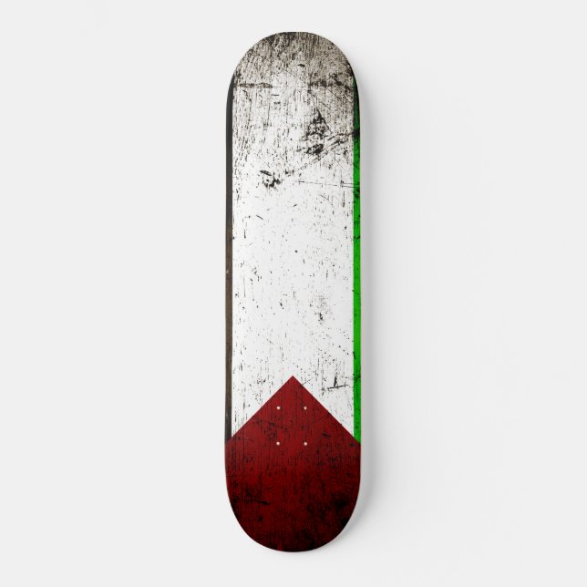 Skateboard Drapeau noir de la Palestine (Recto)