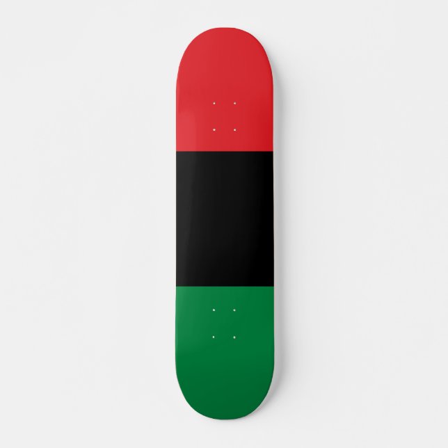 Skateboard Drapeau panafricain de l'UNIA (Devant)