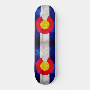 Skateboard Drapeau patiné Vintage du Colorado
