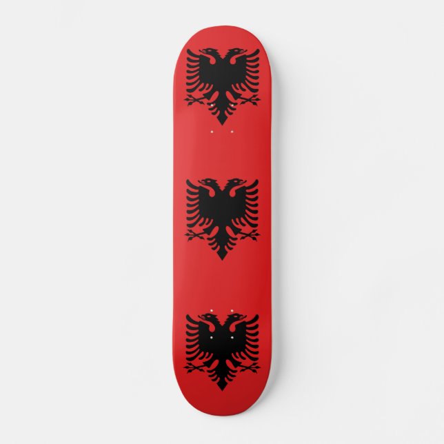 Skateboard Drapeau patriotique albanais (Recto)
