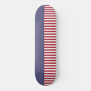 Skateboard Drapeau Patriotique Rouge Blanc Bleu Étoiles Et Fr
