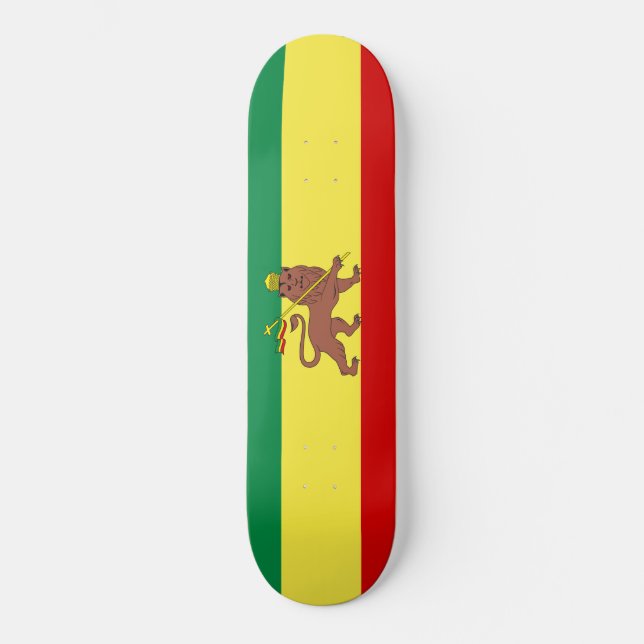 Skateboard Drapeau rastafarien (Rastafarianisme) (Rasta) (Recto)