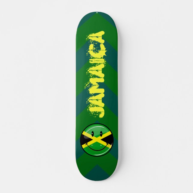 Skateboard Drapeau souriant jamaïcain (Devant)