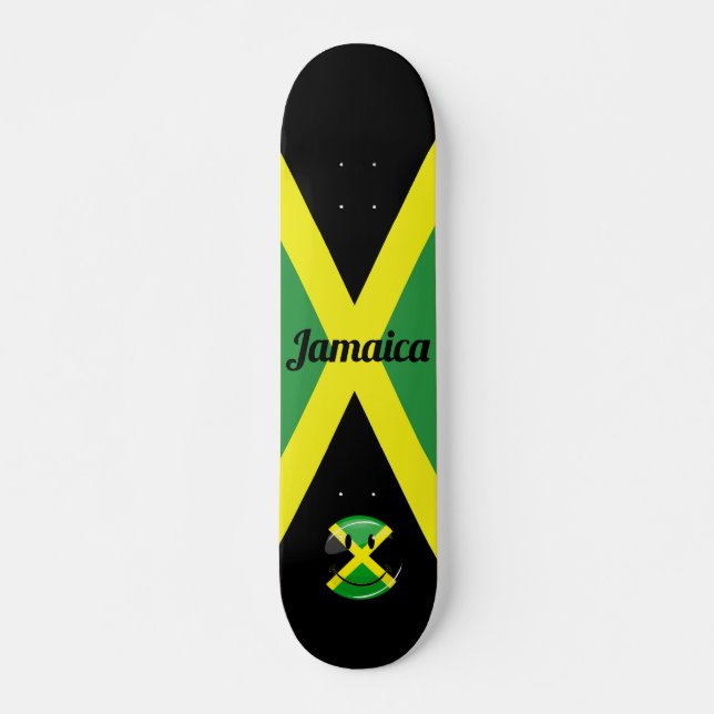 Skateboard Drapeau souriant jamaïcain (Devant)
