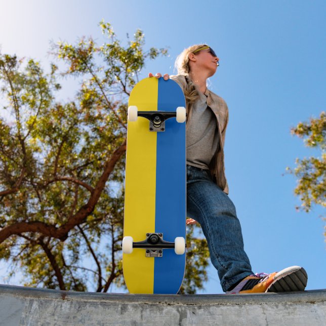Skateboard Drapeau Ukraine (Extérieur 1)