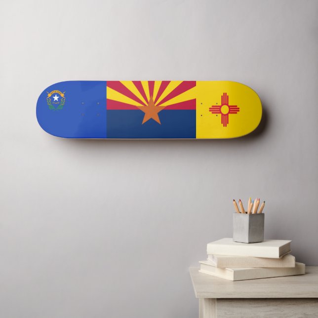 Skateboard Drapeaux américains du sud-ouest (Art mural (Horz))
