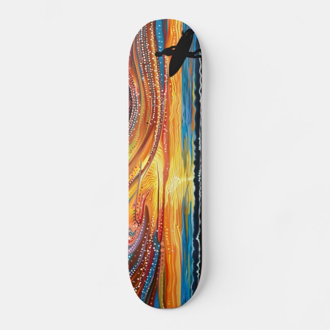 Skateboard Dreamtime Surf - Edition limitée Aboriginal Dot Ar (Recto)