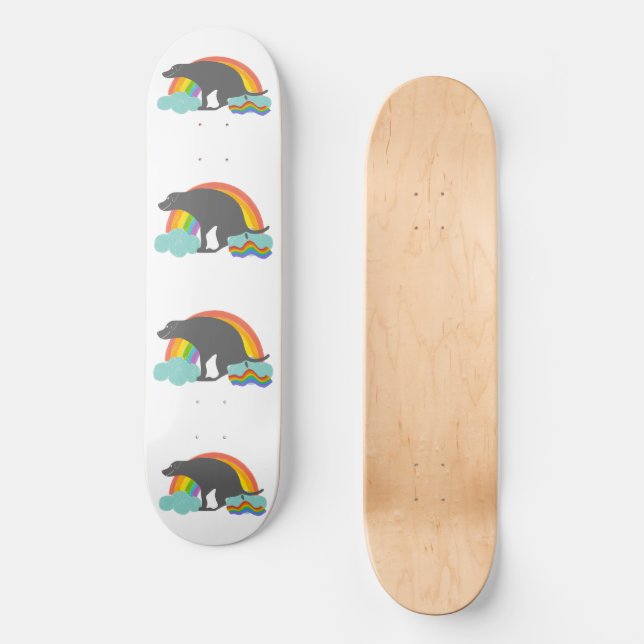 Skateboard Drôle arc-en-ciel Chien (Recto)