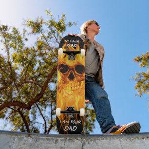 Skateboard Drôle crâne gothique Patinage