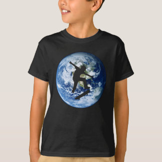 Skateboard Earth Silhouette | T-shirt Patineur