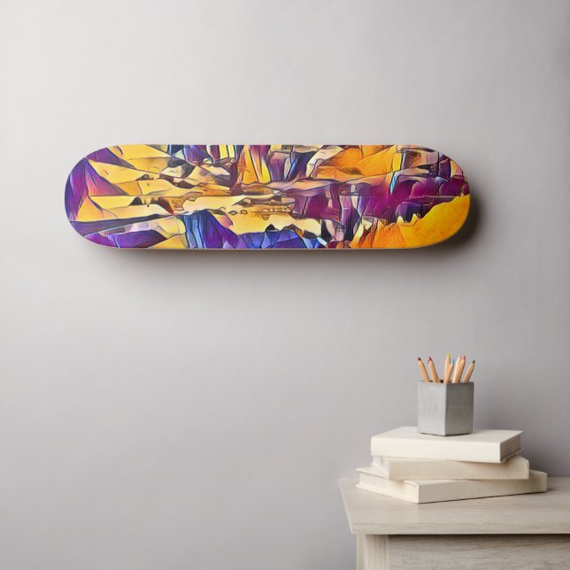 SKATEBOARD EAU DE LA RIVIÈRE (Art mural (Horz))