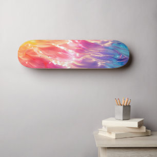 Skateboard Eau de surface arc-en-ciel lumineux