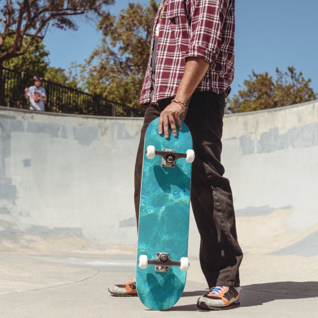Skateboard Eau tropicale Turquoise (Extérieur 2)