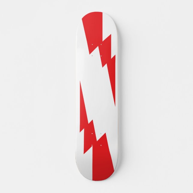 Skateboard Éclair rouge (Devant)