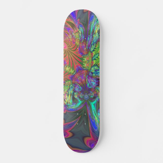 Skateboard Éclat lumineux de couleur - saumon et indigo Deva (Recto)