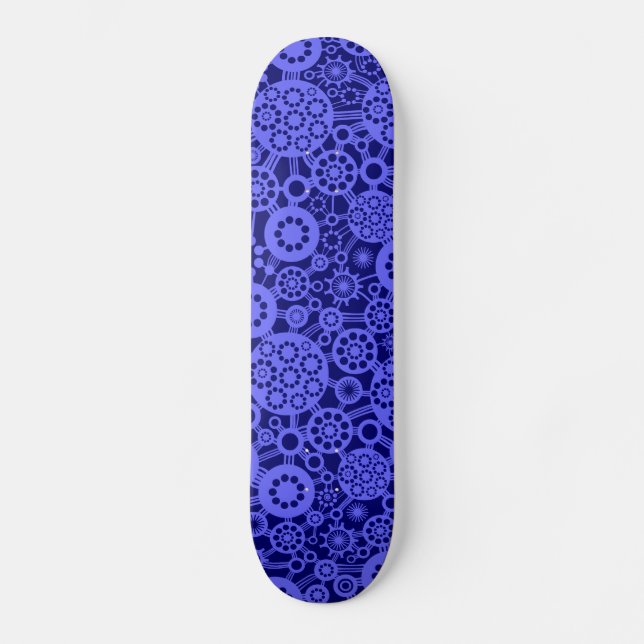 Skateboard Écosystème - Bleu électrique sur Dp Navy (Recto)