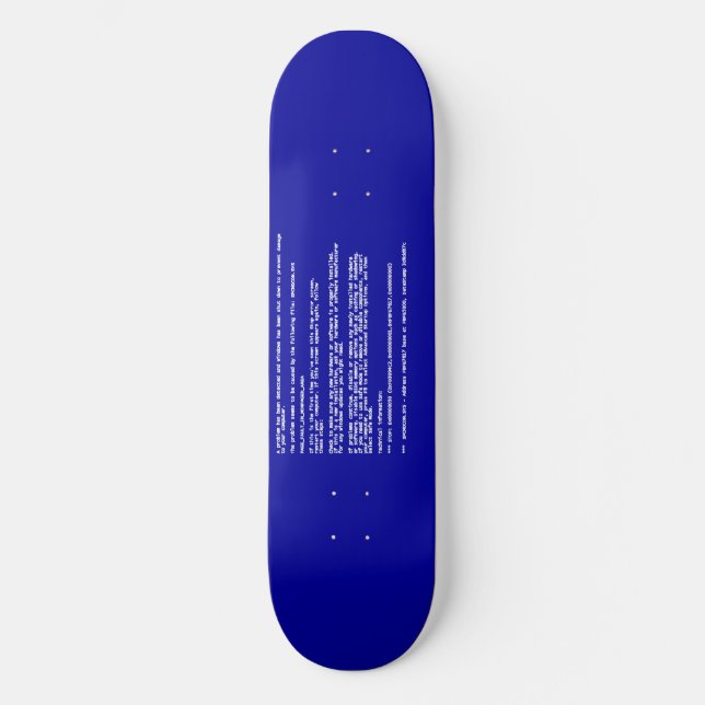 Skateboard Écran bleu de la mort (Recto)