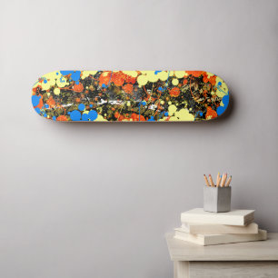Skateboard Écrans de peinture Abstraits déversés et gouttes