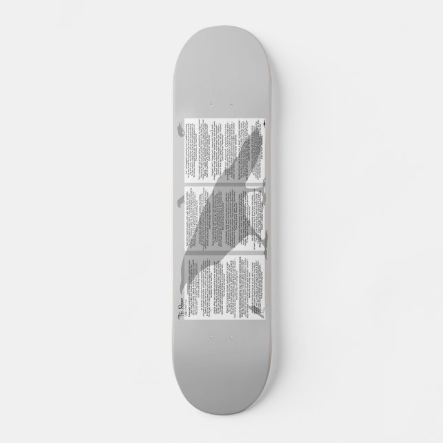 Skateboard Edgar Allan Poe Le Corbeau (Recto)