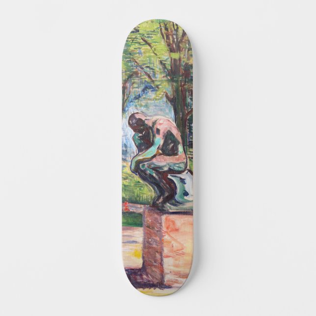 Skateboard Edvard Munch - Le penseur de Rodin (Recto)