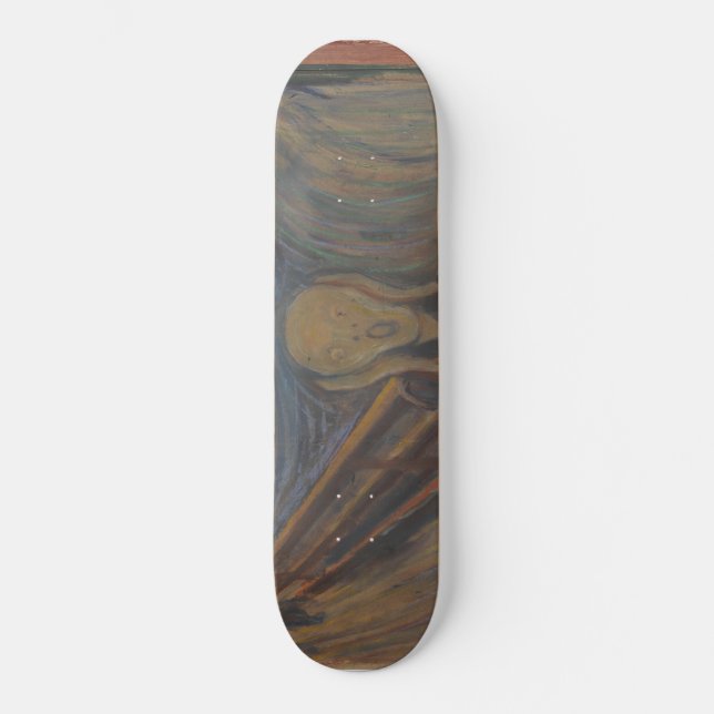 Skateboard Edvard Munch "The Scream" Peinture d'Art Classique (Recto)