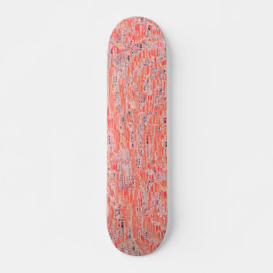 Skateboard Effet mosaïque saumon étroit et pêche