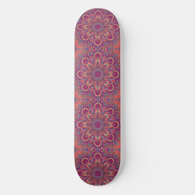 Skateboard Elégant Boho Yoga Mandala (Recto)