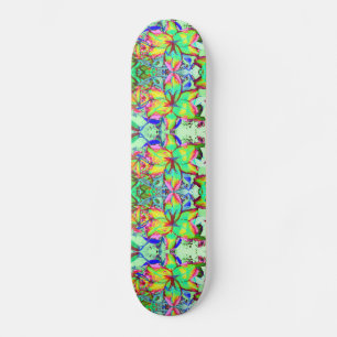 Skateboard Élégant floraux abstraits rétro lys