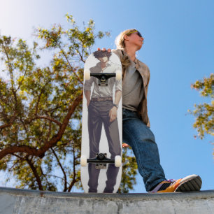 Skateboard Élégant homme d'Anime élégant