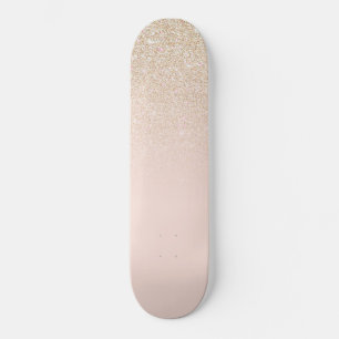 Skateboard Elégant Rose d'or fille rose Parties scintillant