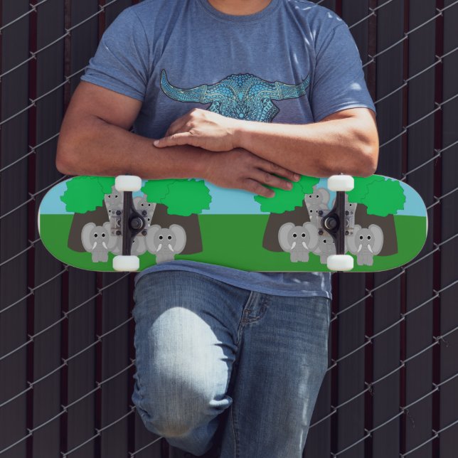 Skateboard Eléphants (Extérieur 3)