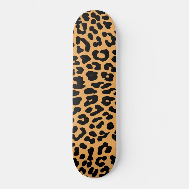 Skateboard Empreinte de léopard de filles géniales (Recto)