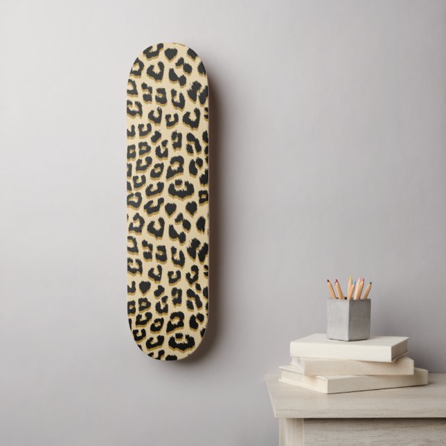 Skateboard Empreinte de léopard Tan (Art mural)