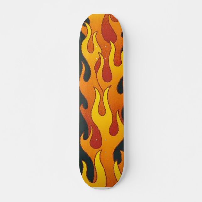 Skateboard En flammes (Devant)