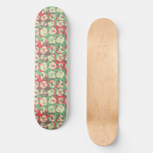 Skateboard Encre et Roses Harmonie - Motif Sans Couture