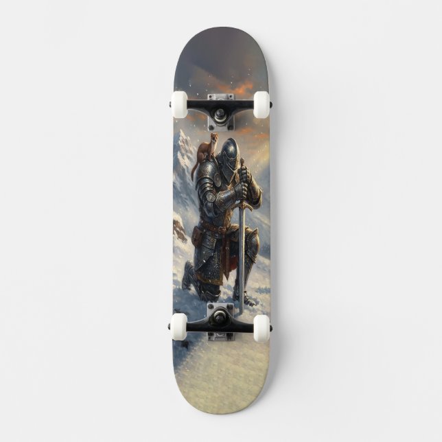 Skateboard Epic Knight & Stoat Fantasy Art  (Recto)
