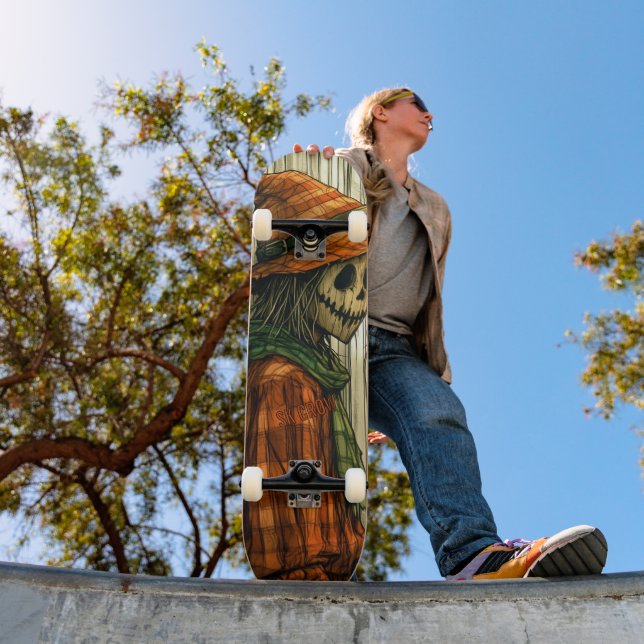 Skateboard Épouvantail effrayant  (Extérieur 1)